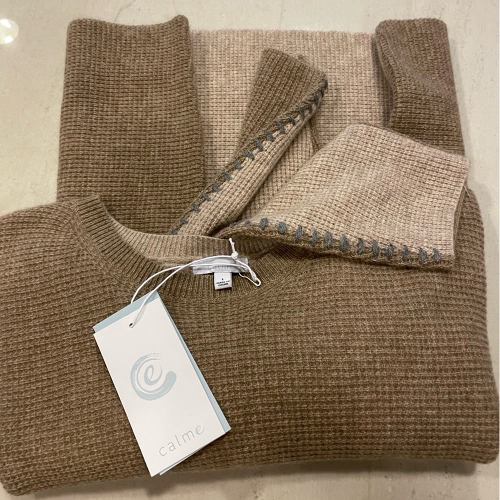 NWT Johnny Was Calme 100% Cashmere Sweater. Size Large